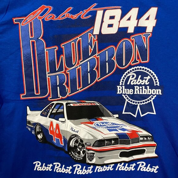 Pabst Blue Ribbon Racing 1844 Promo T-Shirt Medium - Picture 2 of 4